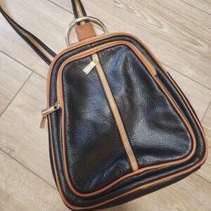 Valentina black crossbody backpack